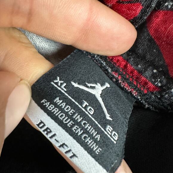 Nike Jordan Basketball Shorts Mens Extra Large Black Red Jumpman Geometric READ - Picture 7 of 15